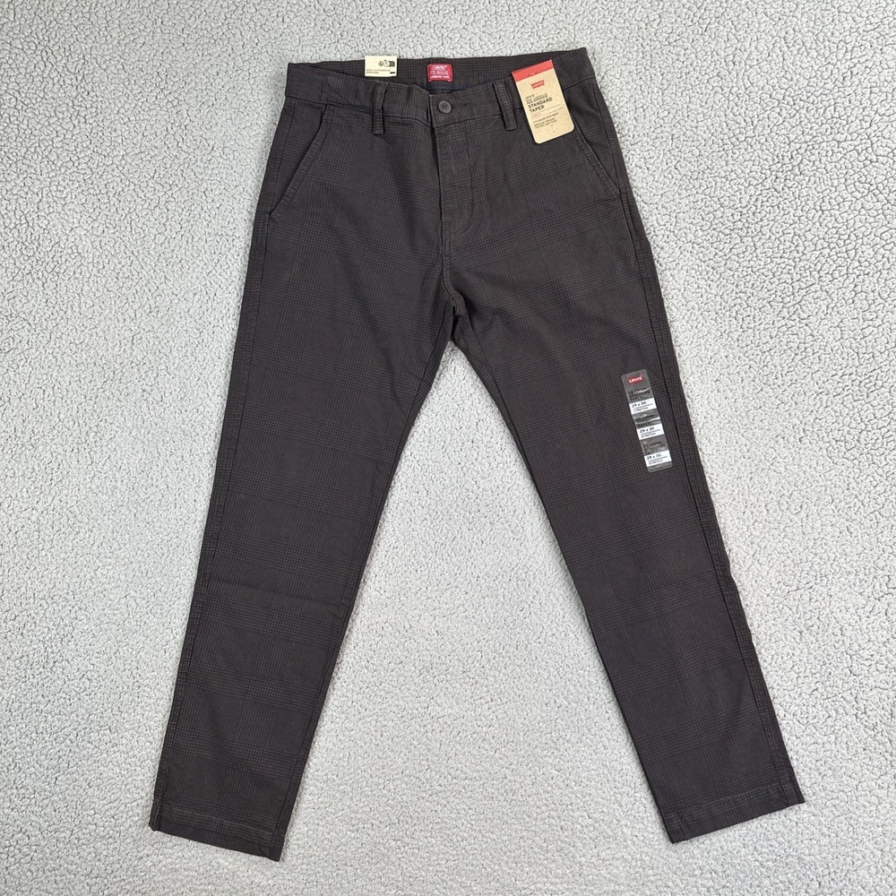 NWT Levi's XX Chino Pants Men 29x30 Multicolor Glen Plaid Standard Taper Stretch
